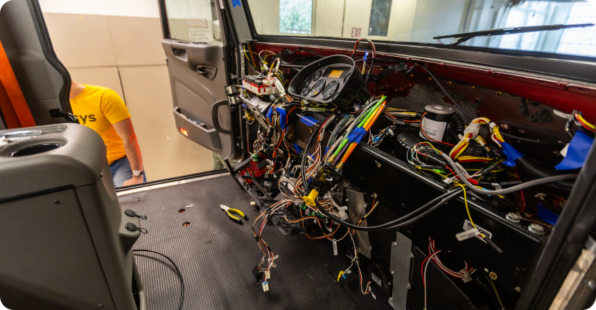 E-Truck cab disassembly