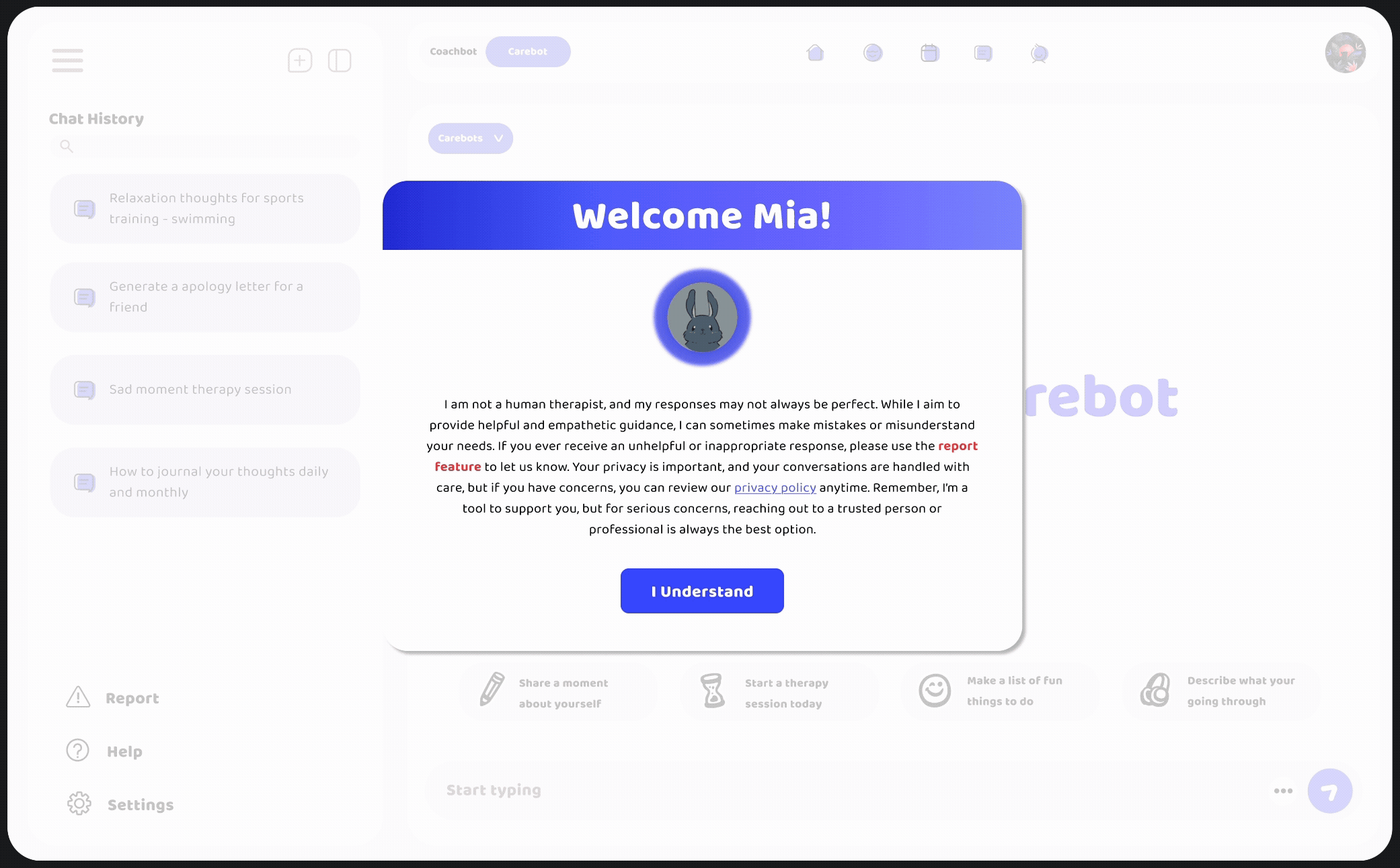 Acknowledgement page flow